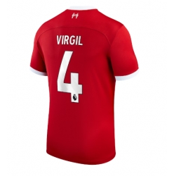 Liverpool Virgil van Dijk #4 Hjemmedrakt 2023-24 Kortermet