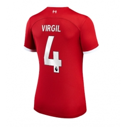 Liverpool Virgil van Dijk #4 Hjemmedrakt Dame 2023-24 Kortermet