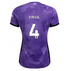 Liverpool Virgil van Dijk #4 Tredjedrakt Dame 2023-24 Kortermet