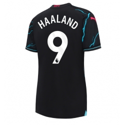 Manchester City Erling Haaland #9 Tredjedrakt Dame 2023-24 Kortermet