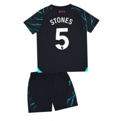 Manchester City John Stones #5 Tredjedraktsett Barn 2023-24 Kortermet (+ Korte bukser)