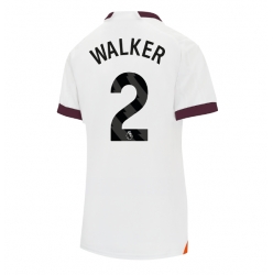 Manchester City Kyle Walker #2 Bortedrakt Dame 2023-24 Kortermet