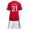 Manchester United Antony #21 Hjemmedraktsett Barn 2023-24 Kortermet (+ Korte bukser)