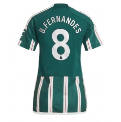 Manchester United Bruno Fernandes #8 Bortedrakt Dame 2023-24 Kortermet