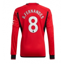 Manchester United Bruno Fernandes #8 Hjemmedrakt 2023-24 Langermet
