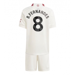 Manchester United Bruno Fernandes #8 Tredjedraktsett Barn 2023-24 Kortermet (+ Korte bukser)
