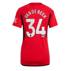 Manchester United Donny van de Beek #34 Hjemmedrakt Dame 2023-24 Kortermet