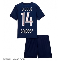 Paris Saint-Germain Desire Doue #14 Hjemmedraktsett Barn 2025-26 Kortermet (+ Korte bukser)