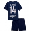 Paris Saint-Germain Desire Doue #14 Hjemmedraktsett Barn 2025-26 Kortermet (+ Korte bukser)