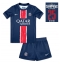 Paris Saint-Germain Hjemmedraktsett Barn 2024-25 UCL Champions Kortermet (+ Korte bukser)