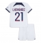 Paris Saint-Germain Lucas Hernandez #21 Bortedraktsett Barn 2023-24 Kortermet (+ Korte bukser)