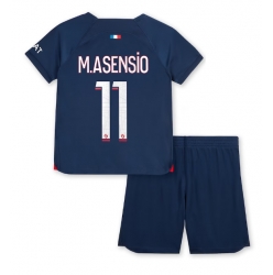 Paris Saint-Germain Marco Asensio #11 Hjemmedraktsett Barn 2023-24 Kortermet (+ Korte bukser)