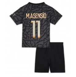 Paris Saint-Germain Marco Asensio #11 Tredjedraktsett Barn 2023-24 Kortermet (+ Korte bukser)