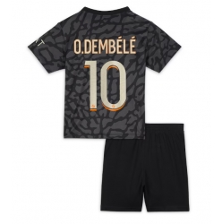 Paris Saint-Germain Ousmane Dembele #10 Tredjedraktsett Barn 2023-24 Kortermet (+ Korte bukser)
