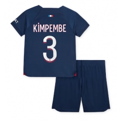 Paris Saint-Germain Presnel Kimpembe #3 Hjemmedraktsett Barn 2023-24 Kortermet (+ Korte bukser)