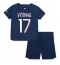 Paris Saint-Germain Vitinha Ferreira #17 Hjemmedraktsett Barn 2023-24 Kortermet (+ Korte bukser)