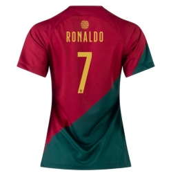 Portugal Cristiano Ronaldo #7 Hjemmedrakt Dame VM 2022 Kortermet