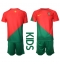 Portugal Hjemmedraktsett Barn VM 2022 Kortermet (+ Korte bukser)