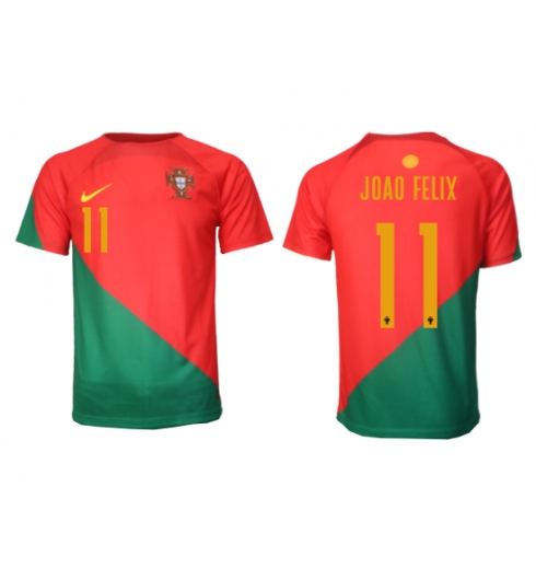 Portugal Joao Felix #11 Hjemmedrakt VM 2022 Kortermet