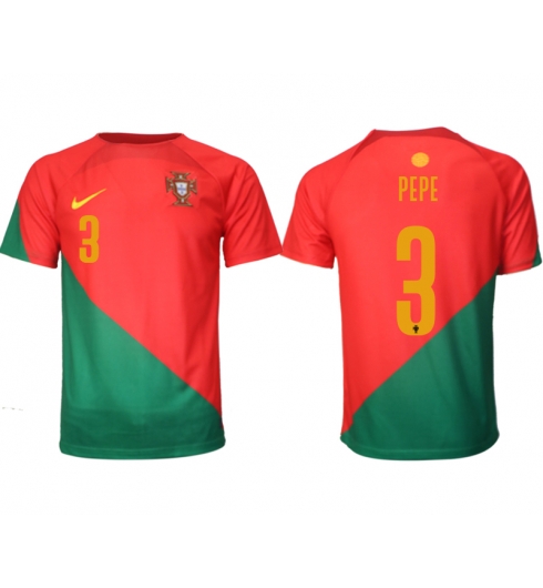 Portugal Pepe #3 Hjemmedrakt VM 2022 Kortermet