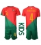 Portugal Ruben Dias #4 Hjemmedraktsett Barn VM 2022 Kortermet (+ Korte bukser)