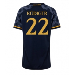 Real Madrid Antonio Rudiger #22 Bortedrakt Dame 2023-24 Kortermet