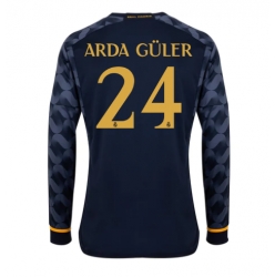 Real Madrid Arda Guler #24 Bortedrakt 2023-24 Langermet