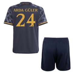 Real Madrid Arda Guler #24 Bortedraktsett Barn 2023-24 Kortermet (+ Korte bukser)