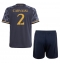 Real Madrid Daniel Carvajal #2 Bortedraktsett Barn 2023-24 Kortermet (+ Korte bukser)