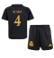 Real Madrid David Alaba #4 Tredjedraktsett Barn 2023-24 Kortermet (+ Korte bukser)