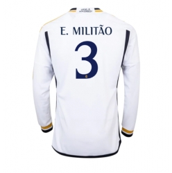 Real Madrid Eder Militao #3 Hjemmedrakt 2023-24 Langermet