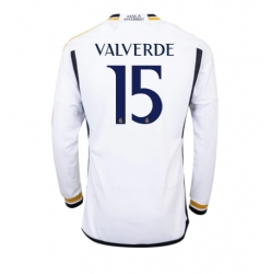 Real Madrid Federico Valverde #15 Hjemmedrakt 2023-24 Langermet