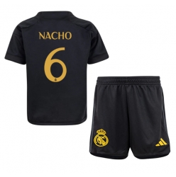 Real Madrid Nacho #6 Tredjedraktsett Barn 2023-24 Kortermet (+ Korte bukser)