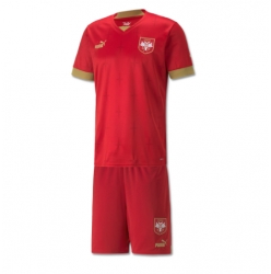 Serbia Hjemmedraktsett Barn VM 2022 Kortermet (+ Korte bukser)