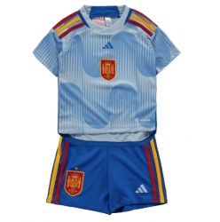 Spania Bortedraktsett Barn VM 2022 Kortermet (+ Korte bukser)