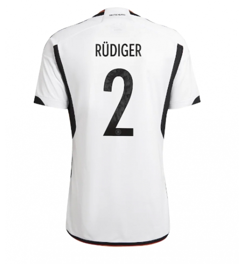 Tyskland Antonio Rudiger #2 Hjemmedrakt VM 2022 Kortermet