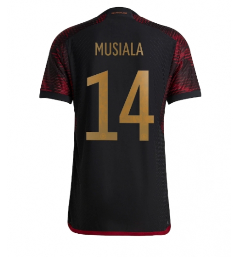 Tyskland Jamal Musiala #14 Bortedrakt VM 2022 Kortermet