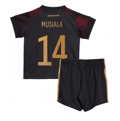 Tyskland Jamal Musiala #14 Bortedraktsett Barn VM 2022 Kortermet (+ Korte bukser)