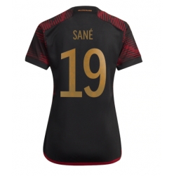 Tyskland Leroy Sane #19 Bortedrakt Dame VM 2022 Kortermet