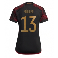 Tyskland Thomas Muller #13 Bortedrakt Dame VM 2022 Kortermet