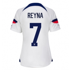 forente stater Giovanni Reyna #7 Hjemmedrakt Dame VM 2022 Kortermet