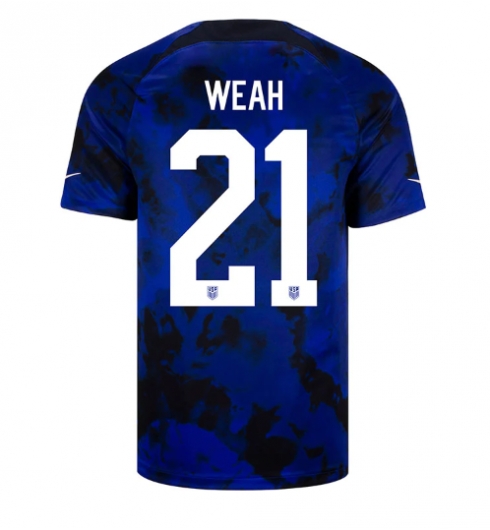forente stater Timothy Weah #21 Bortedrakt VM 2022 Kortermet