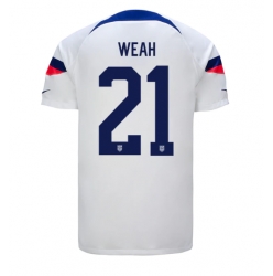 forente stater Timothy Weah #21 Hjemmedrakt VM 2022 Kortermet