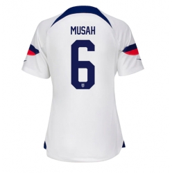forente stater Yunus Musah #6 Hjemmedrakt Dame VM 2022 Kortermet