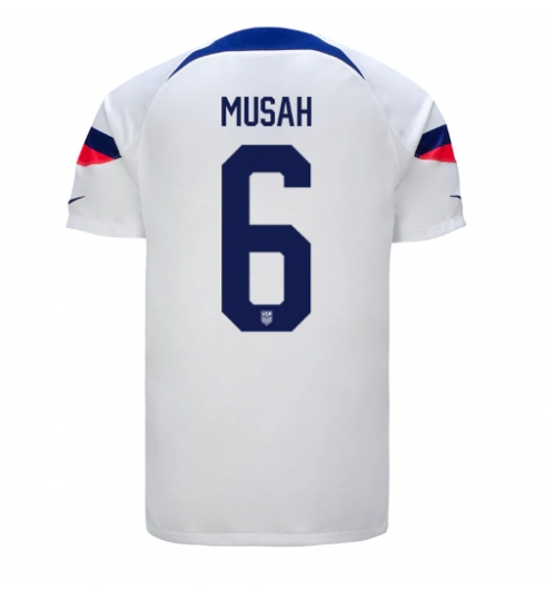 forente stater Yunus Musah #6 Hjemmedrakt VM 2022 Kortermet